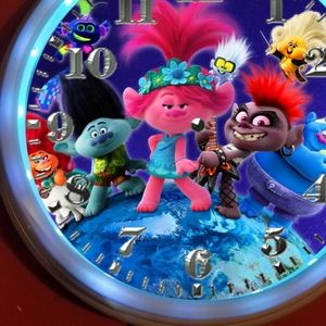 Trolls world tour led lights clock